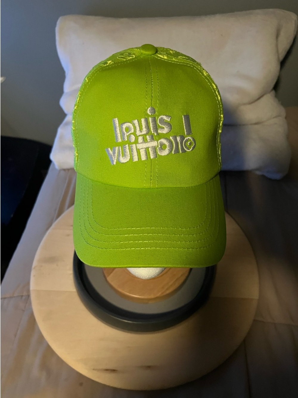 Louis Vuitton Hat Everyday LV Embroidered Green Mesh Monogram Cap VIRGIL ABLOH - Picture 6 of 8